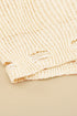 Zipper V-Neck Dropped Sleeve Hooded Solid Sweater